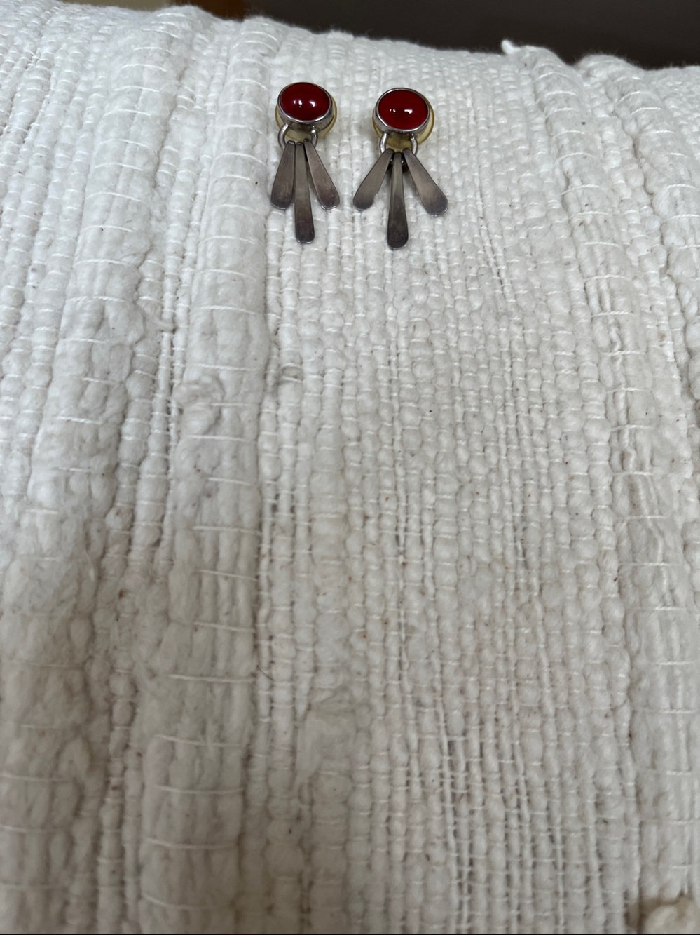 Carnelian Sterling Silver Earrings - Picture 3 of 4